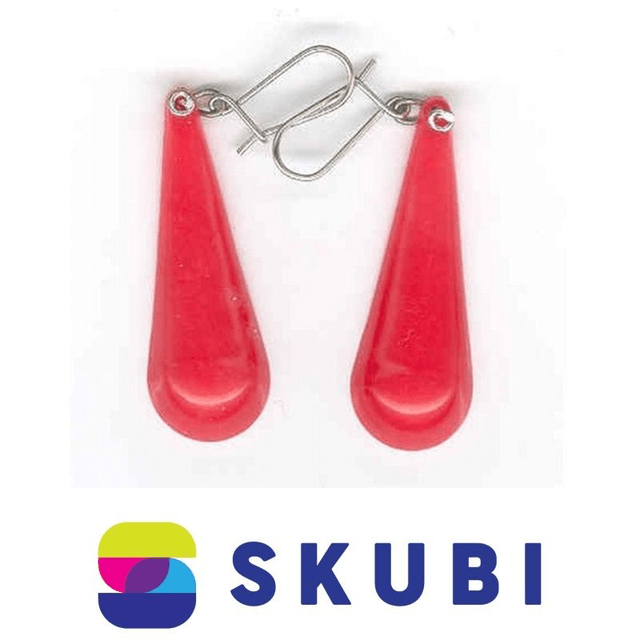 RETRO NÁUŠNICE PLASTOVÉ - KAPKY - 4 CM - NA HÁČKU (č. 125)