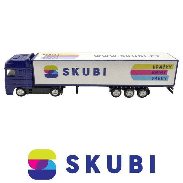 Reklamní kamion s návěsem DAF - SKUBI.cz - model 1:87 H0