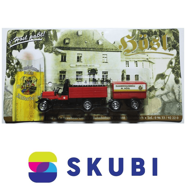 Reklamní kamion s vlekem - Gambrinusbräu M. Hösl - model 1:87 H0