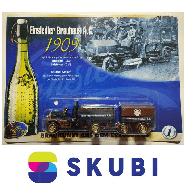 Reklamní kamion s vlekem - Dürrkopp Subventionlastzug - Einsiedler Brauhaus A.G. 1909 - model 1:87 H0