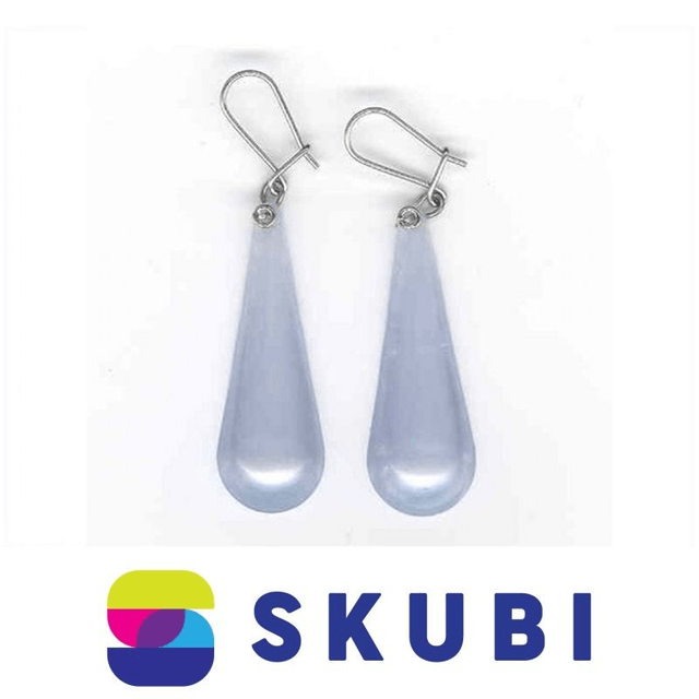 RETRO NÁUŠNICE PLASTOVÉ - KAPKY - 4 CM - NA HÁČKU (č. 129)