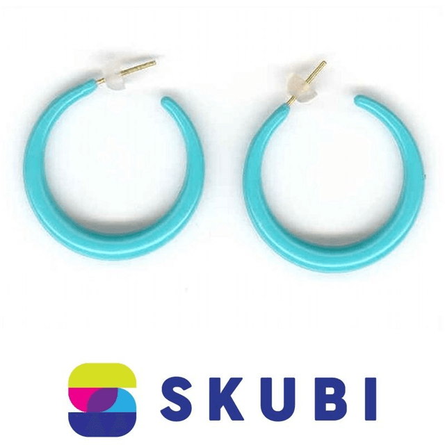 RETRO NÁUŠNICE PLASTOVÉ - KRUHY - 3 CM (č. 107)
