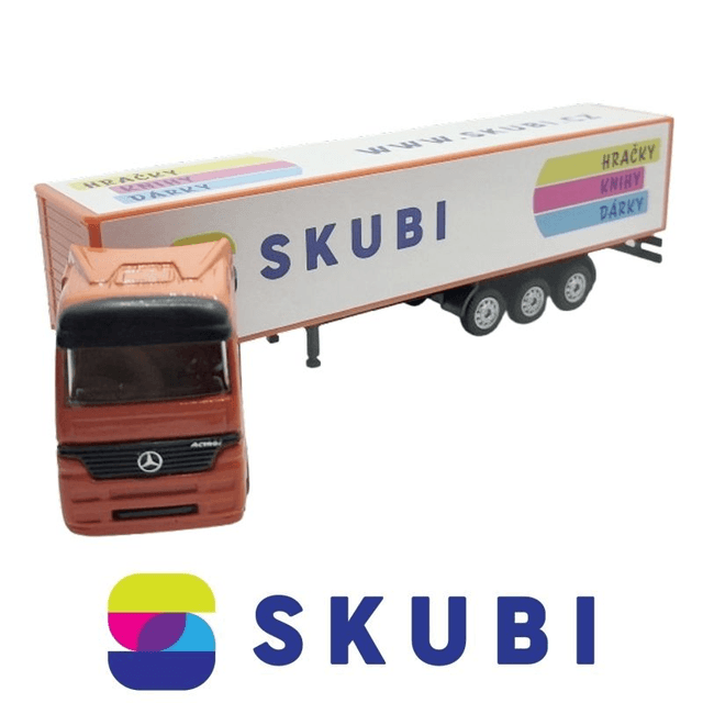 Reklamní kamion s návěsem Mercedes Actros - SKUBI.cz - model 1:87 H0