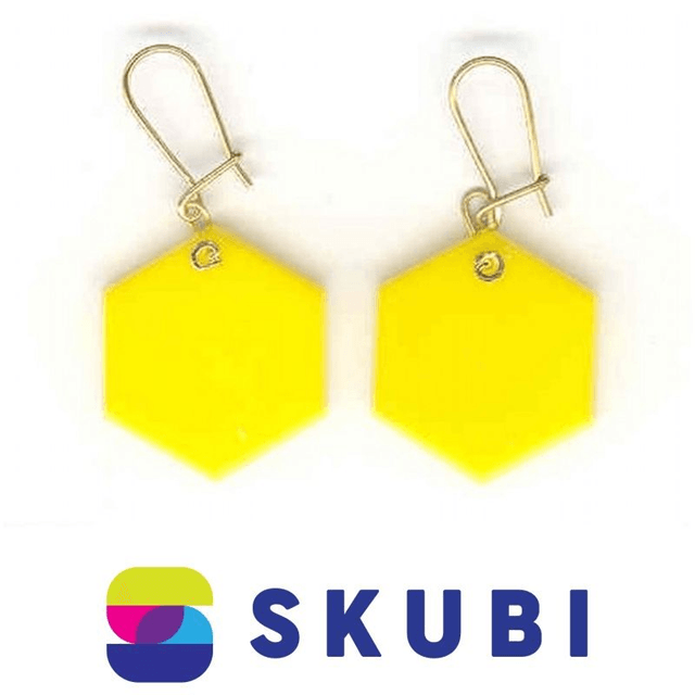 RETRO NÁUŠNICE PLASTOVÉ - 2 CM - NA HÁČKU (č. 157)