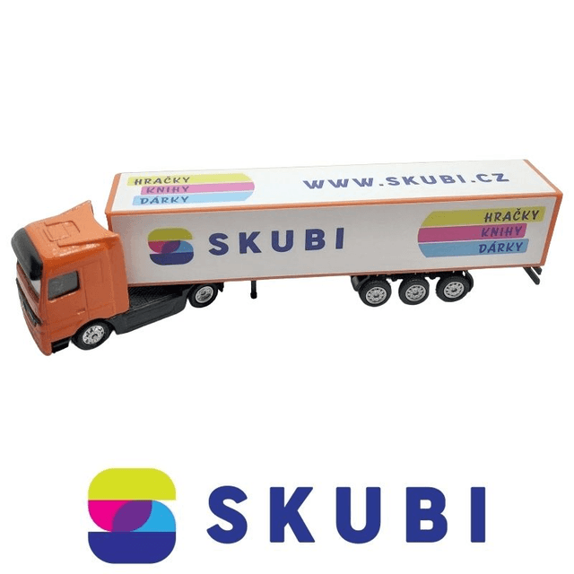 Reklamní kamion s návěsem Mercedes Actros - SKUBI.cz - model 1:87 H0