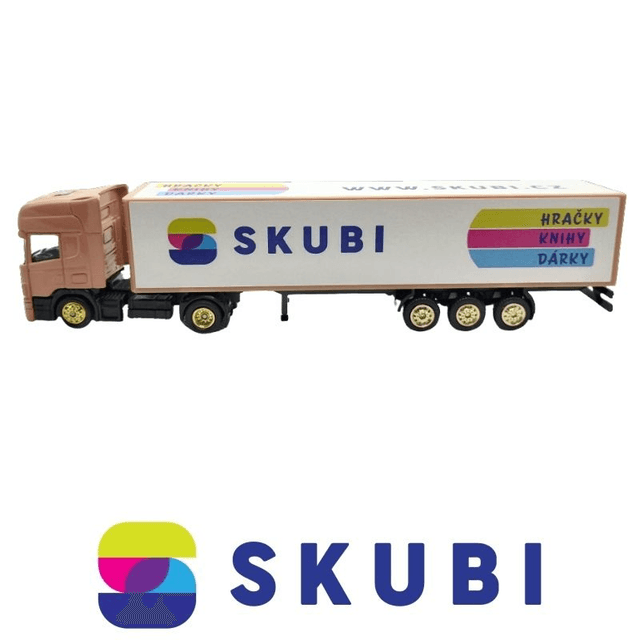 Reklamní kamion s návěsem Scania - SKUBI.cz - model 1:87 H0