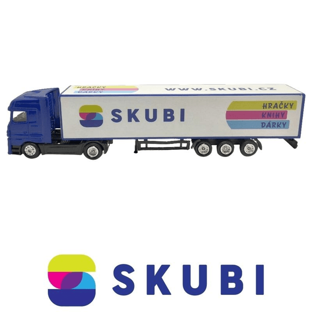 Reklamní kamion s návěsem Mercedes Actros - SKUBI.cz - model 1:87 H0