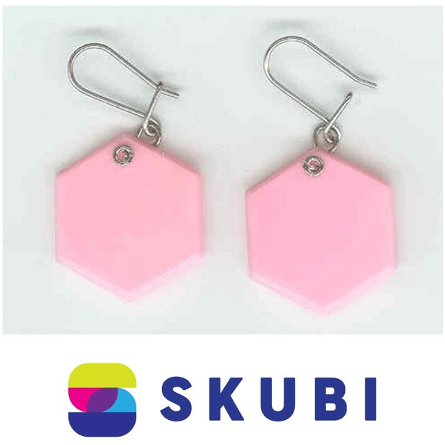 RETRO NÁUŠNICE PLASTOVÉ - 2 CM - NA HÁČKU (č. 156)