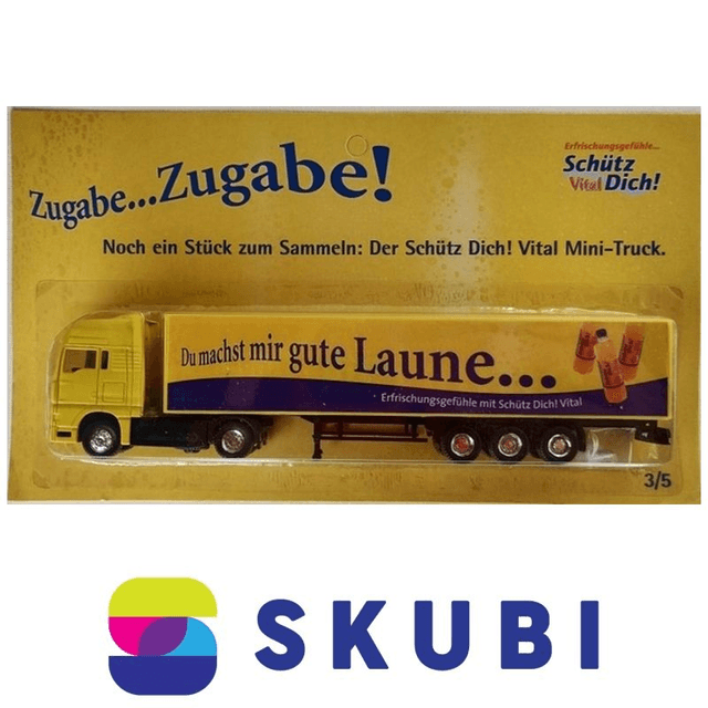 Reklamní kamion s návěsem MAN - VITAL - Du macht mit gute Laune ... - model 1:87 H0