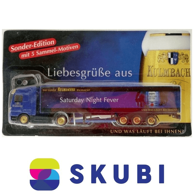 Reklamní kamion s návěsem Mercedes Actros - KULMBACHER - Saturday Night Fever - model 1:87 H0