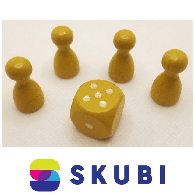 HALMIČKY ŽLUTÉ 4 KS + KOSTKA 16 MM
