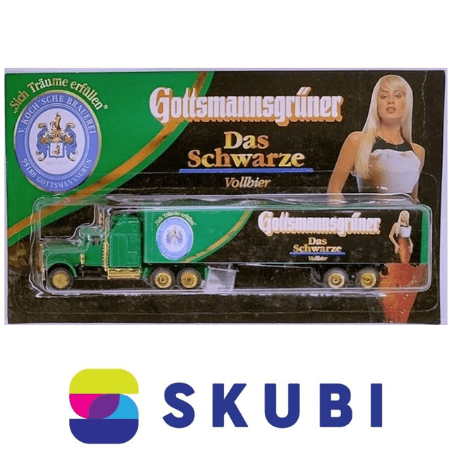 Reklamní kamion s návěsem - Gottsmannsgrüner Das Schwarze Vollbier - model 1:87 H0