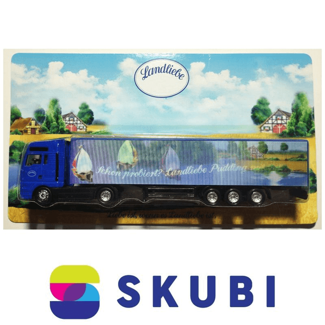 Reklamní kamion s návěsem MAN - Landliebe - Schon probiert? Landliebe Pudding mit Sahne - model 1:87 H0