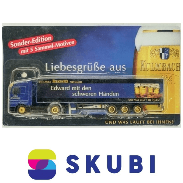 Reklamní kamion s návěsem Mercedes Actros - KULMBACHER - Edward mit den schweren Händen  - model 1:87 H0
