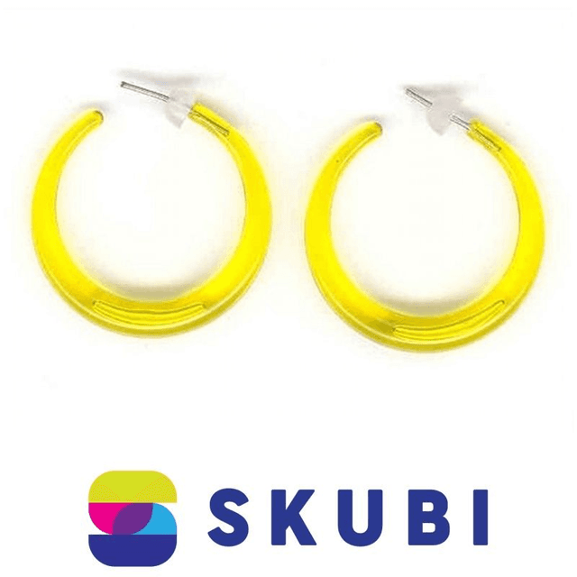 RETRO NÁUŠNICE PLASTOVÉ - KRUHY - 3 CM (č. 110)