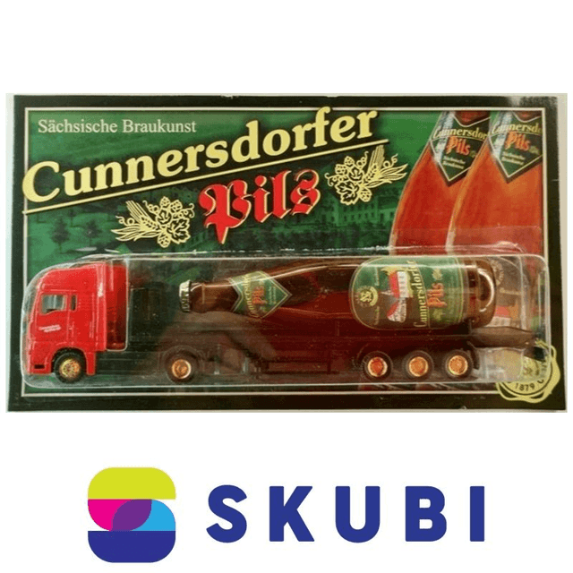 Reklamní kamion MAN s návěsem - láhev - Cunnersdorfer Pils - model 1:87 H0