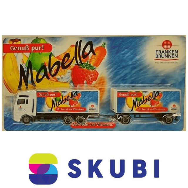 Reklamní kamion s vlekem - MAN - Franken Brunnen MABELLA  - model 1:87 H0