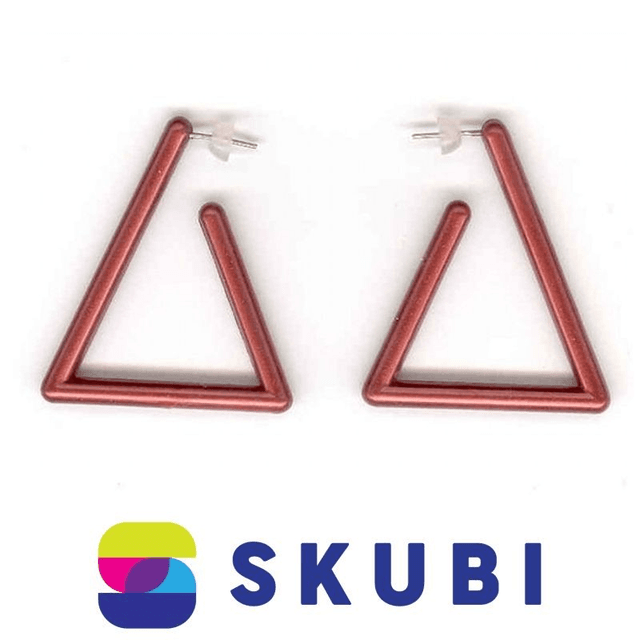 RETRO NÁUŠNICE PLASTOVÉ - TRIANGL - 4.5 CM (č. 145)