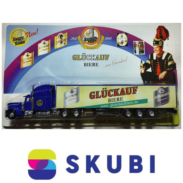Reklamní kamion US s návěsem - Glückauf Biere - model