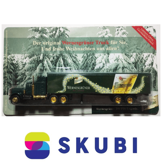 Reklamní kamion US s návěsem - Wernesgrüner Pils Legende - model 1:87 H0