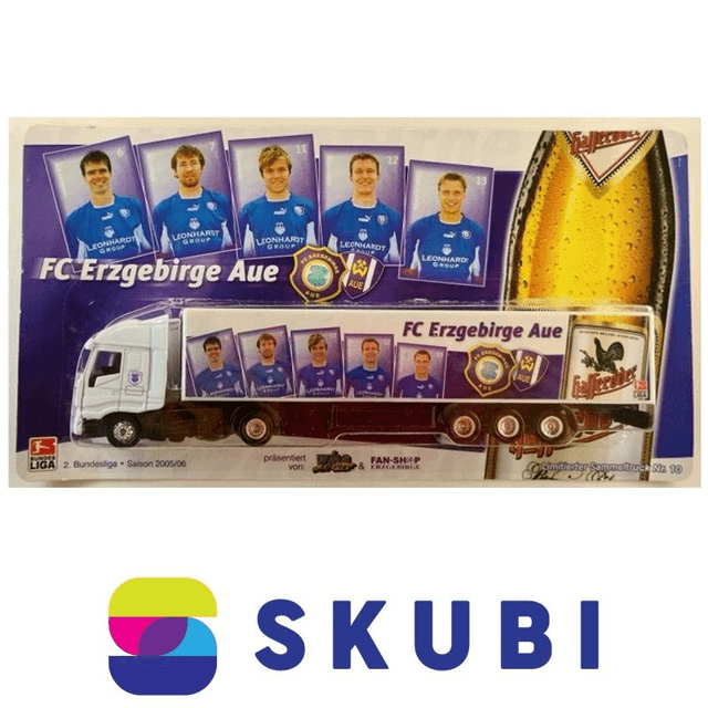 Reklamní kamion - Iveco - FC Erzgebirge Aue - Spielerportraits 2 - model 1:87 H0